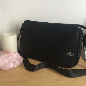 LACOSTE baguette bag with green lining